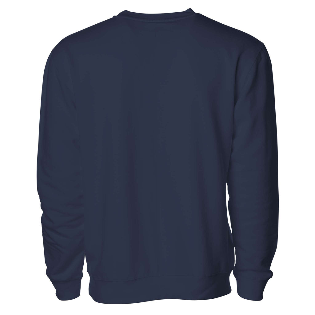 Clearwood & Co. classic crewneck sweatshirt in navy, flat lay
