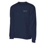 Clearwood & Co. classic crewneck sweatshirt in navy, back view