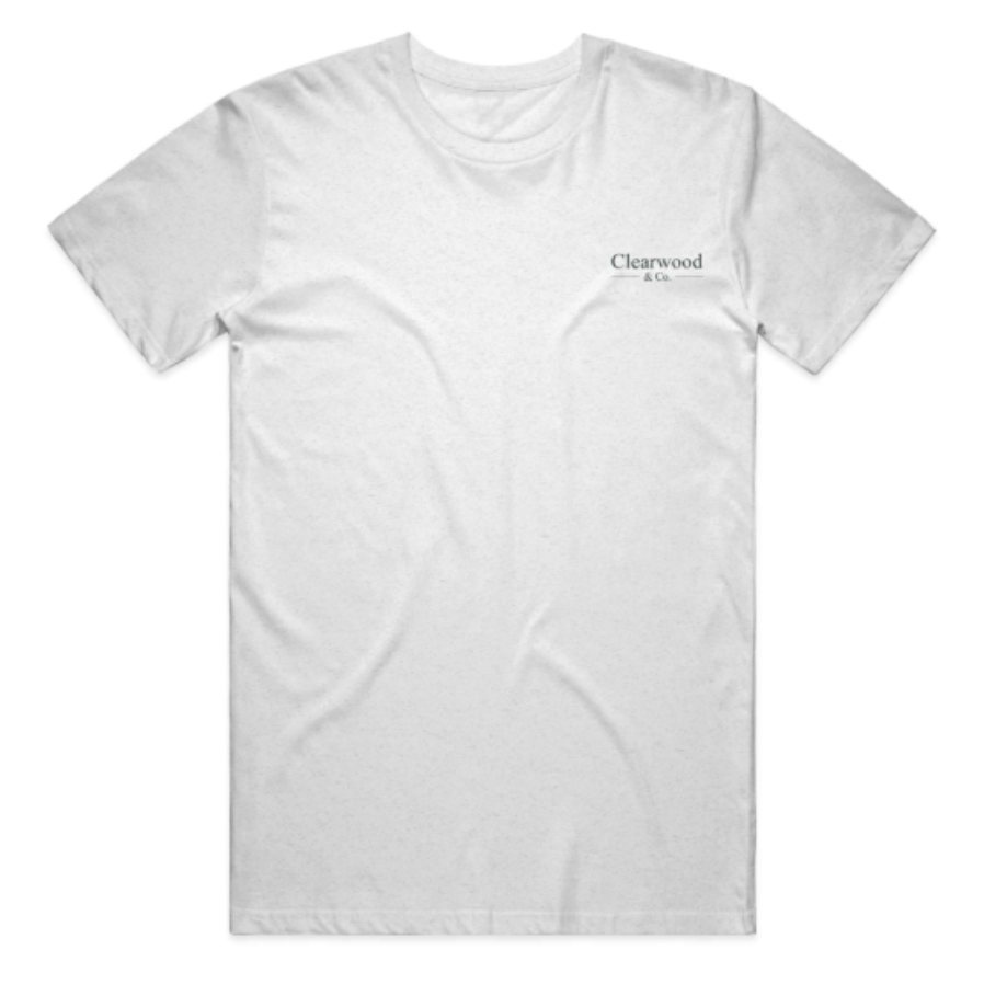 Clearwood & Co. Signature Heather Tee (White)